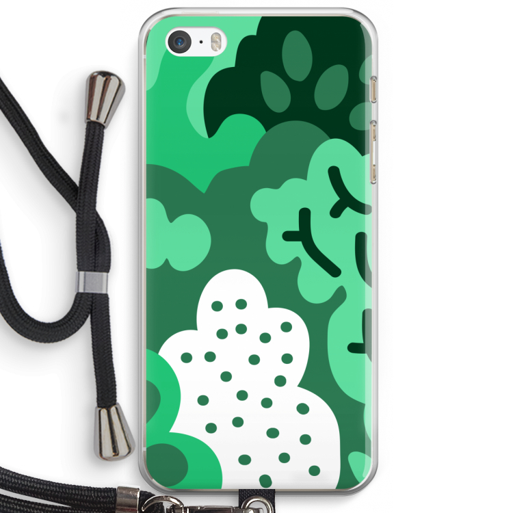 Bushes: iPhone 5 / 5S / SE Transparant Hoesje met koord