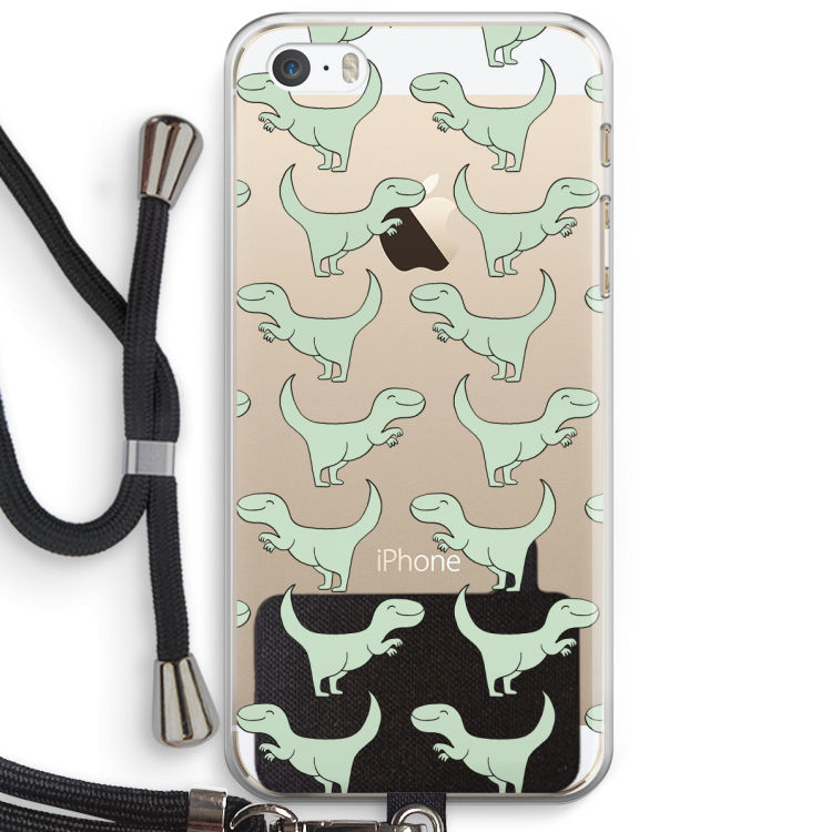 Dinos: iPhone 5 / 5S / SE Transparant Hoesje met koord