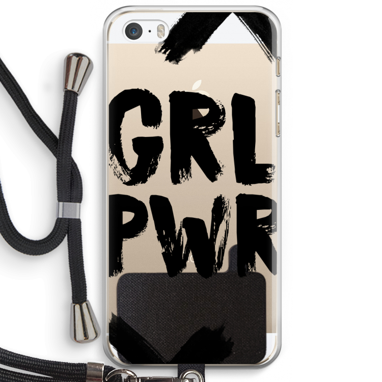 Girl Power #2: iPhone 5 / 5S / SE Transparant Hoesje met koord