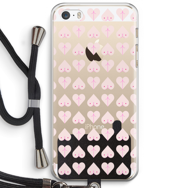 Ass 'n Titties: iPhone 5 / 5S / SE Transparant Hoesje met koord