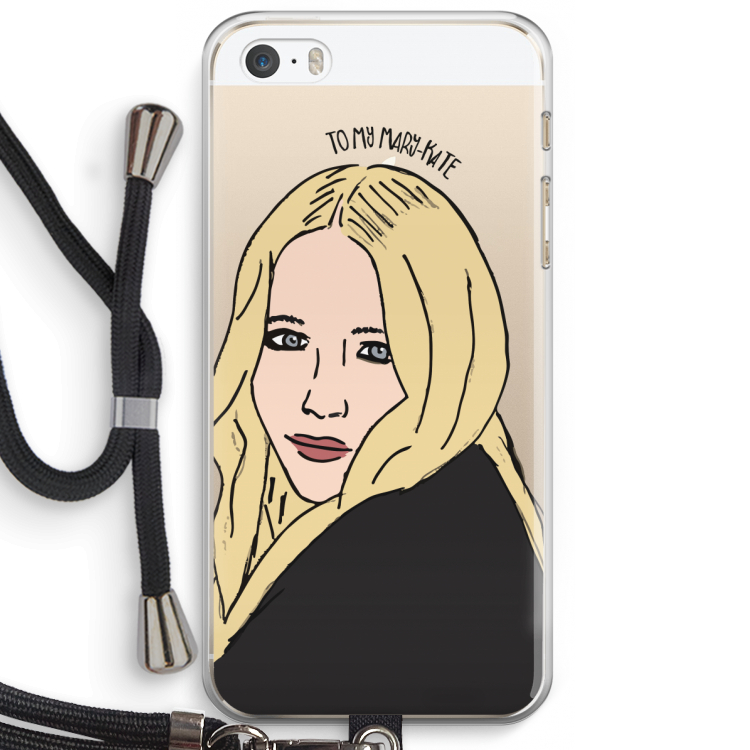 Mary Kate: iPhone 5 / 5S / SE Transparant Hoesje met koord