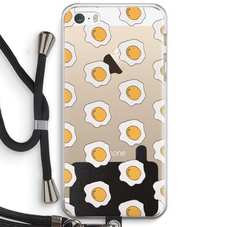 Bacon to my eggs #1: iPhone 5 / 5S / SE Transparant Hoesje met koord