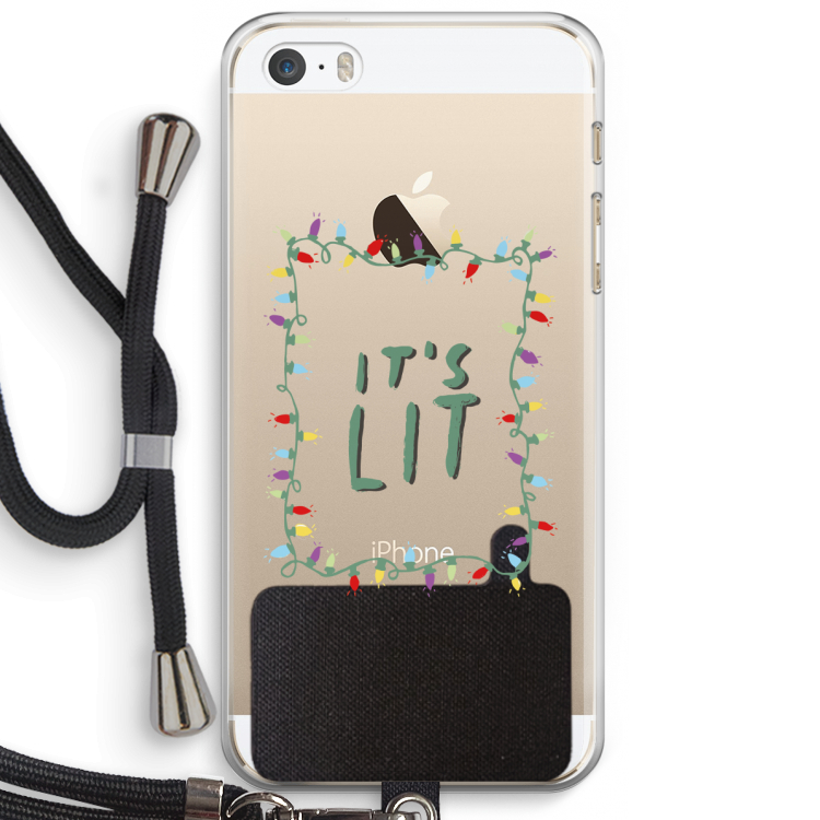 It's Lit: iPhone 5 / 5S / SE Transparant Hoesje met koord