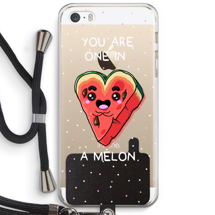 One In A Melon: iPhone 5 / 5S / SE Transparant Hoesje met koord