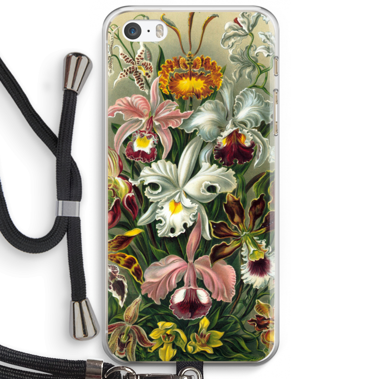 Haeckel Orchidae: iPhone 5 / 5S / SE Transparant Hoesje met koord