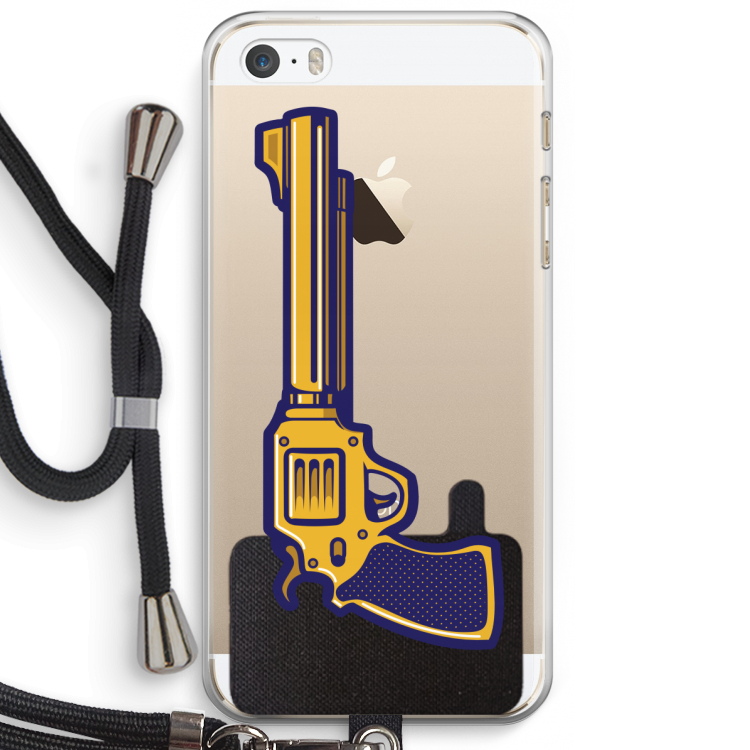 Pew Pew Pew: iPhone 5 / 5S / SE Transparant Hoesje met koord