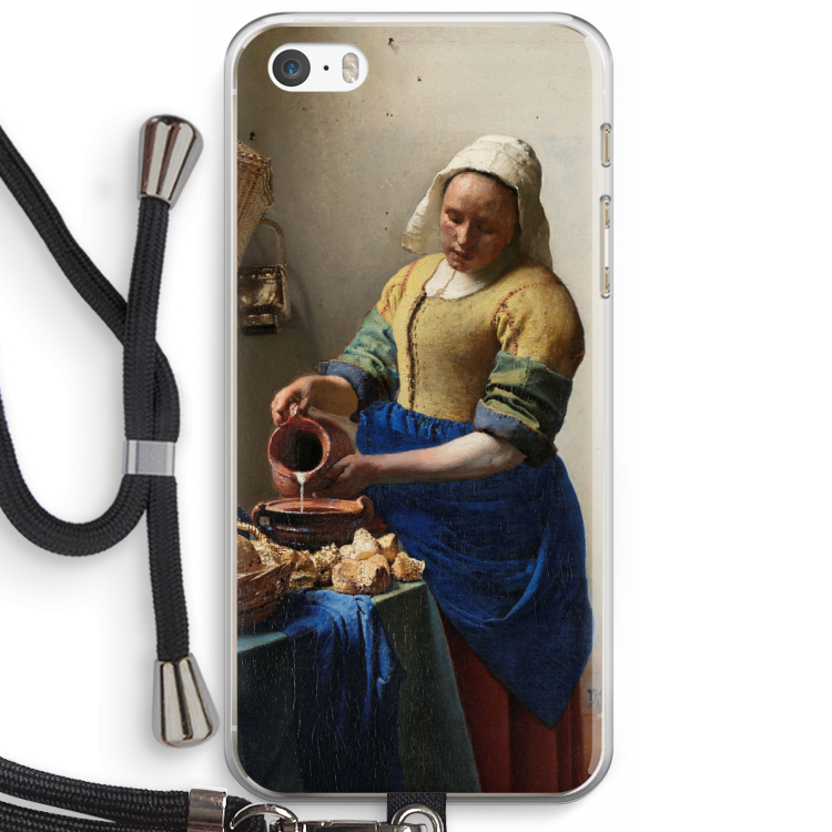 The Milkmaid: iPhone 5 / 5S / SE Transparant Hoesje met koord