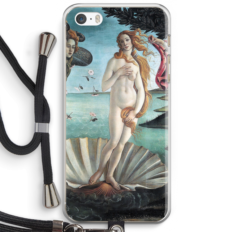 Birth Of Venus: iPhone 5 / 5S / SE Transparant Hoesje met koord