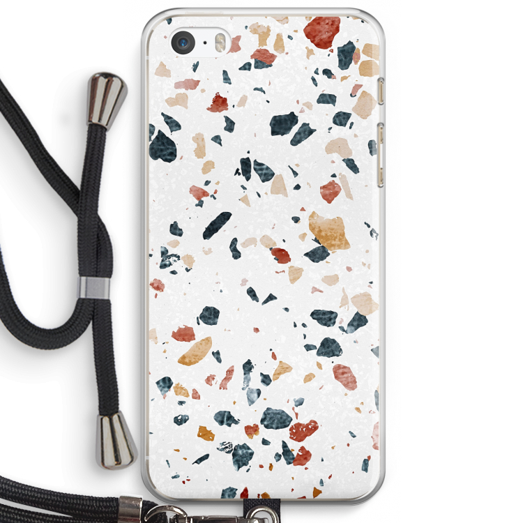 Terrazzo N°4: iPhone 5 / 5S / SE Transparant Hoesje met koord