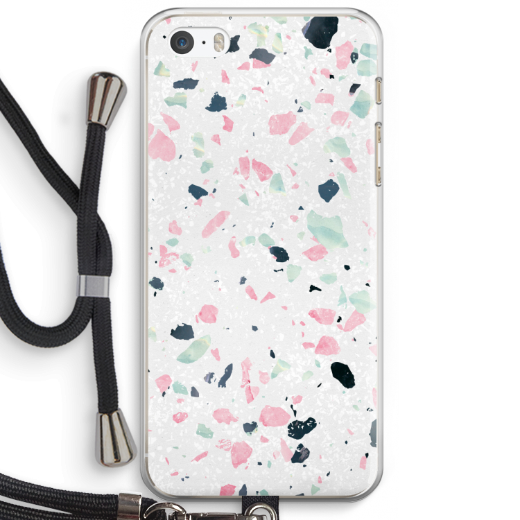 Terrazzo N°3: iPhone 5 / 5S / SE Transparant Hoesje met koord