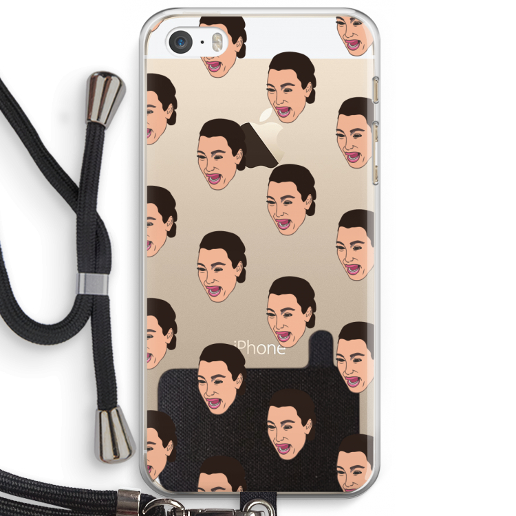 Ugly Cry Call: iPhone 5 / 5S / SE Transparant Hoesje met koord