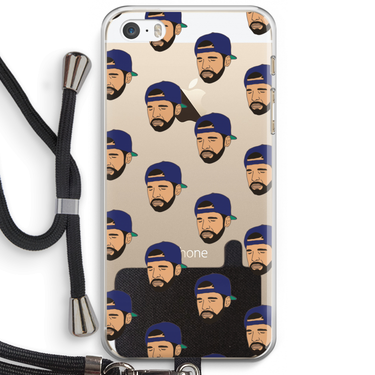 Drake Away: iPhone 5 / 5S / SE Transparant Hoesje met koord