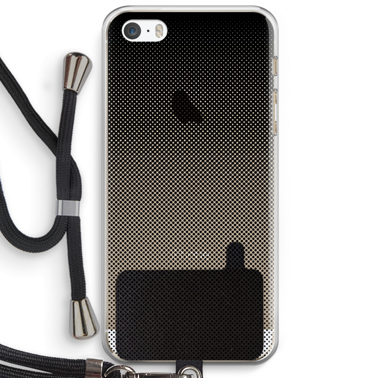 Musketon Halftone: iPhone 5 / 5S / SE Transparant Hoesje met koord