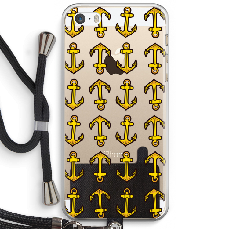 Musketon Anchor: iPhone 5 / 5S / SE Transparant Hoesje met koord