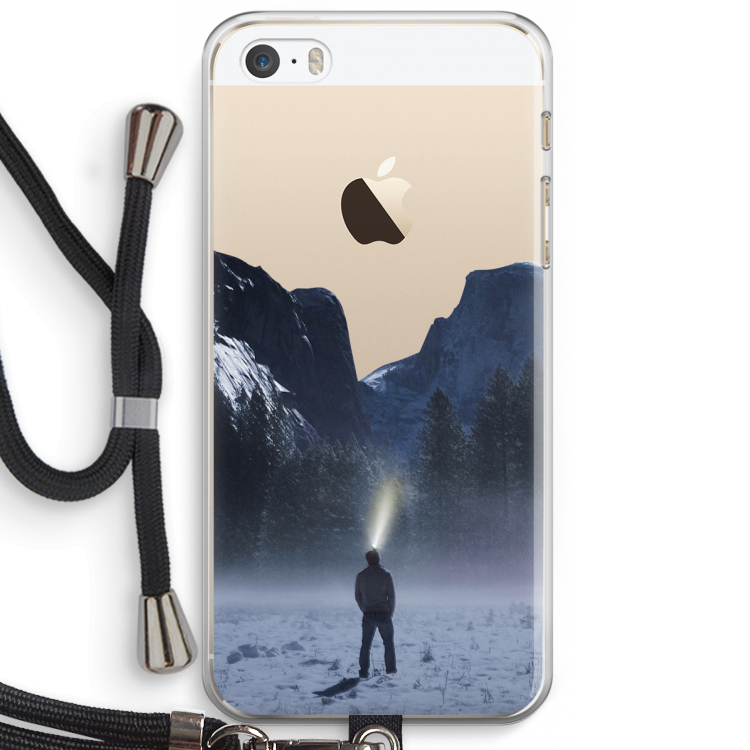 Wanderlust: iPhone 5 / 5S / SE Transparant Hoesje met koord