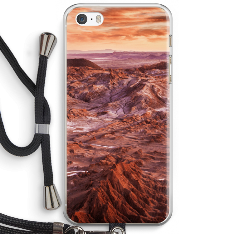 Mars: iPhone 5 / 5S / SE Transparant Hoesje met koord