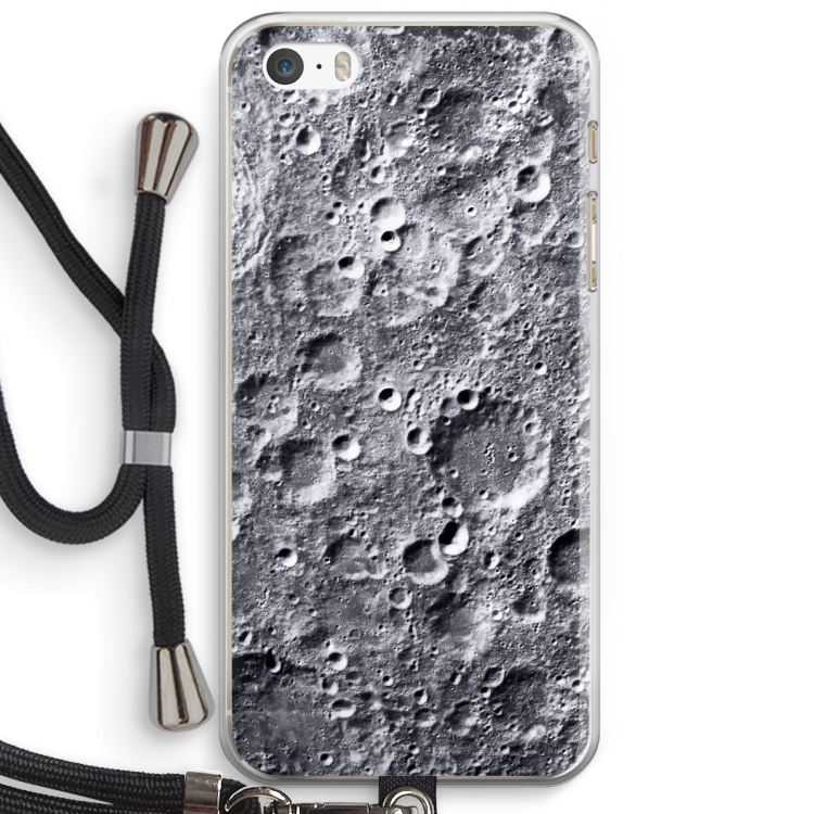 Maanlandschap: iPhone 5 / 5S / SE Transparant Hoesje met koord