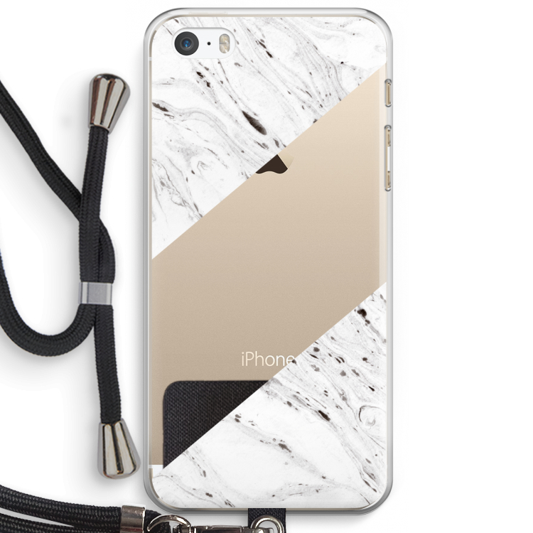 Biggest stripe: iPhone 5 / 5S / SE Transparant Hoesje met koord
