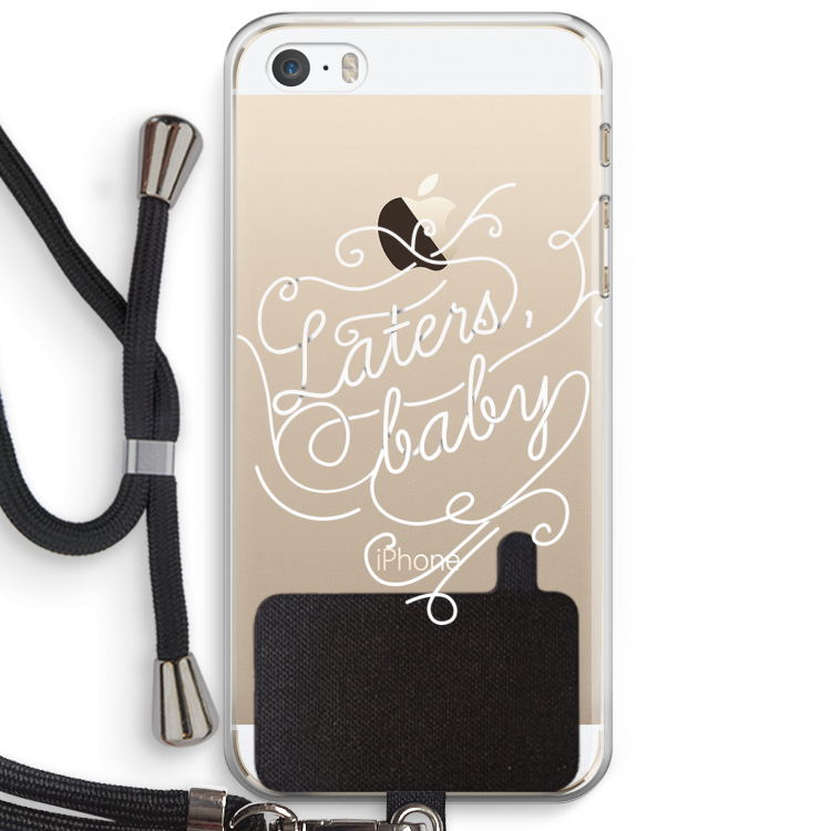 Laters, baby: iPhone 5 / 5S / SE Transparant Hoesje met koord
