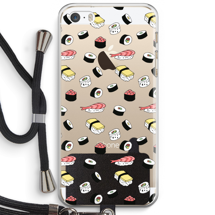 Sushi time: iPhone 5 / 5S / SE Transparant Hoesje met koord