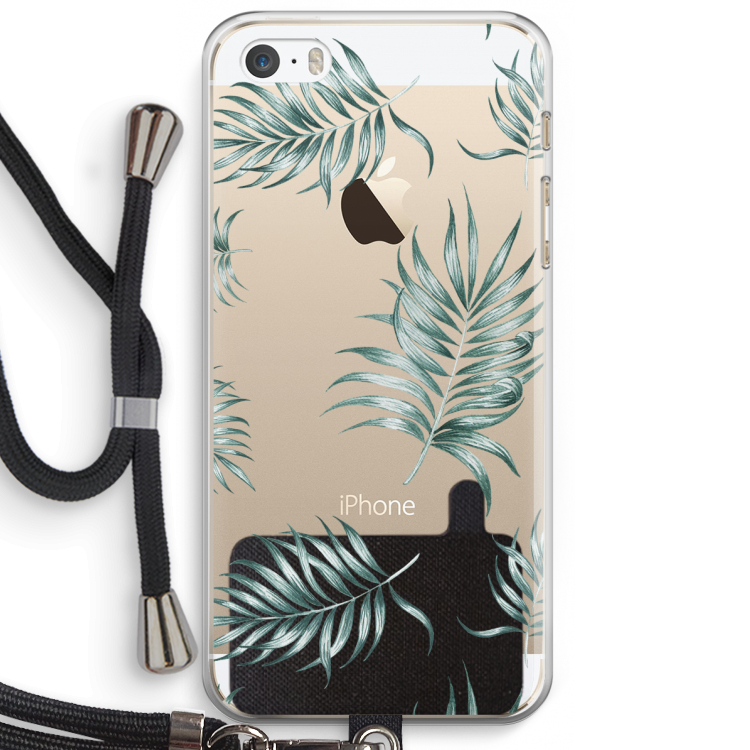 Simple leaves: iPhone 5 / 5S / SE Transparant Hoesje met koord