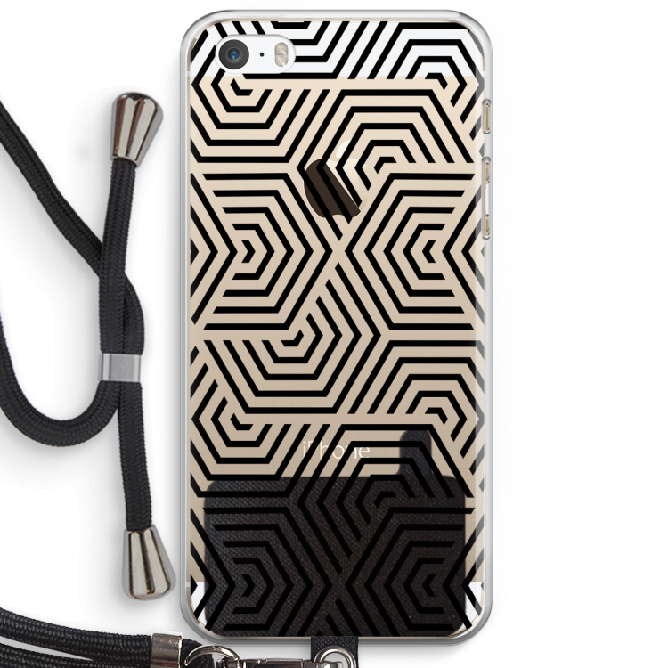 Magic pattern: iPhone 5 / 5S / SE Transparant Hoesje met koord