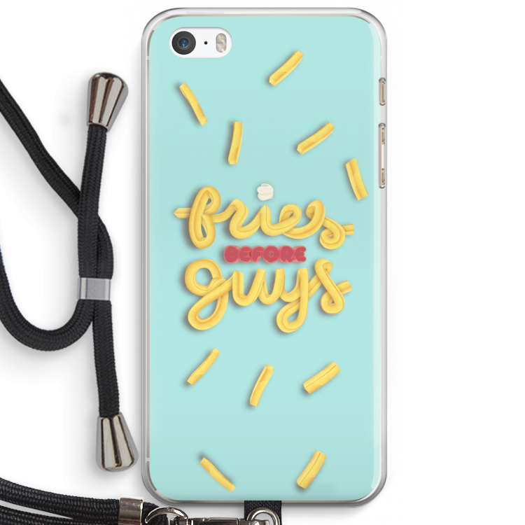 Always fries: iPhone 5 / 5S / SE Transparant Hoesje met koord