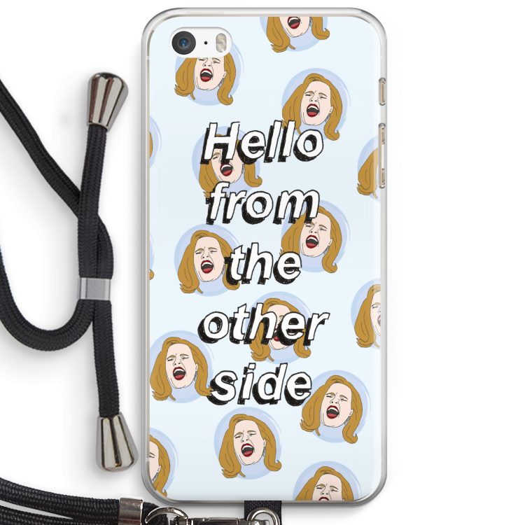 Hello: iPhone 5 / 5S / SE Transparant Hoesje met koord
