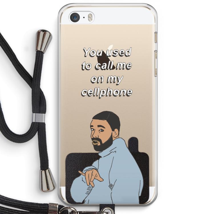Hotline bling: iPhone 5 / 5S / SE Transparant Hoesje met koord