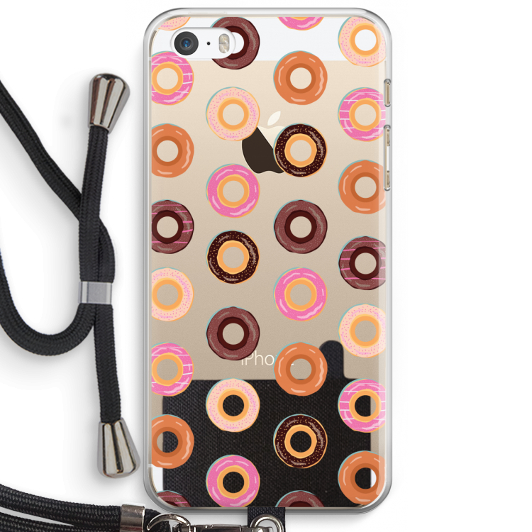 Donuts: iPhone 5 / 5S / SE Transparant Hoesje met koord