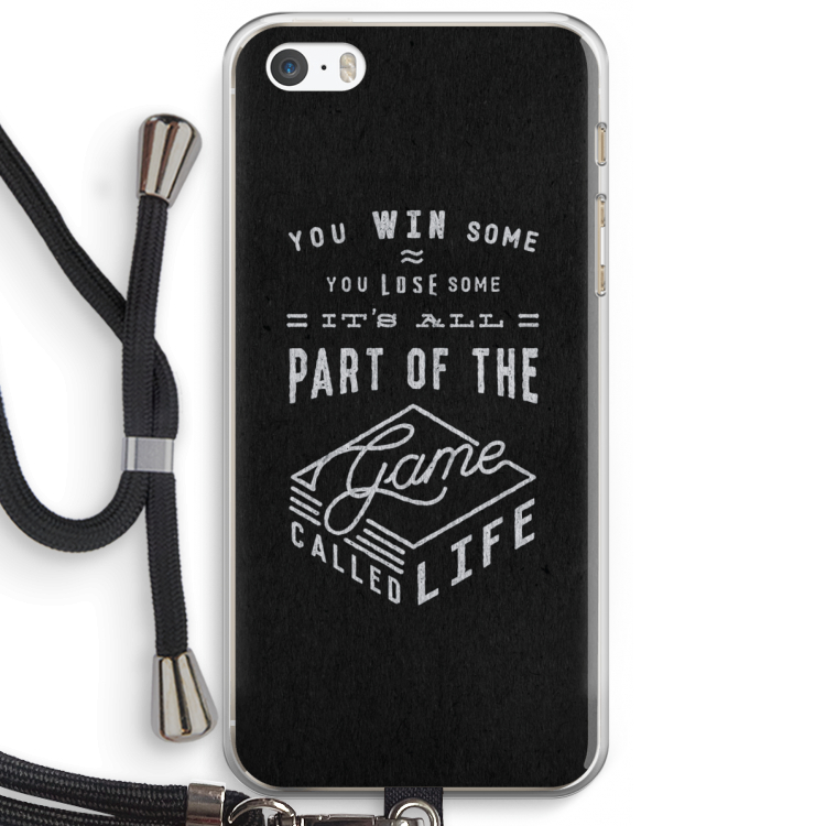 Life: iPhone 5 / 5S / SE Transparant Hoesje met koord