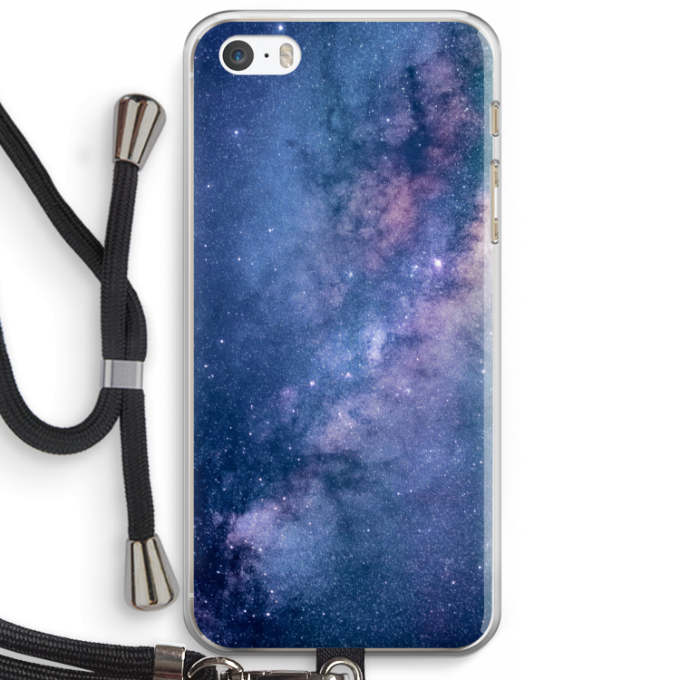 Nebula: iPhone 5 / 5S / SE Transparant Hoesje met koord