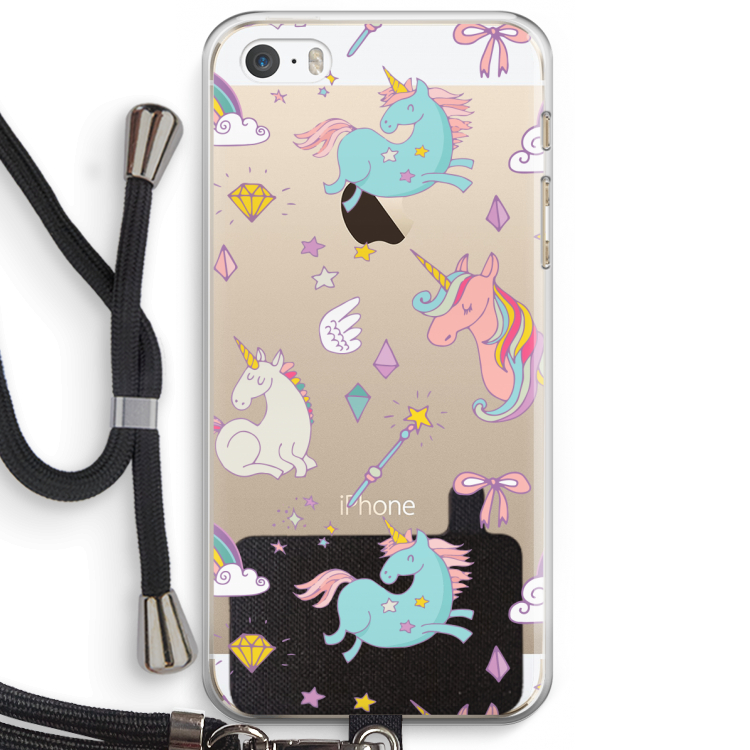 Fantasiewereld: iPhone 5 / 5S / SE Transparant Hoesje met koord