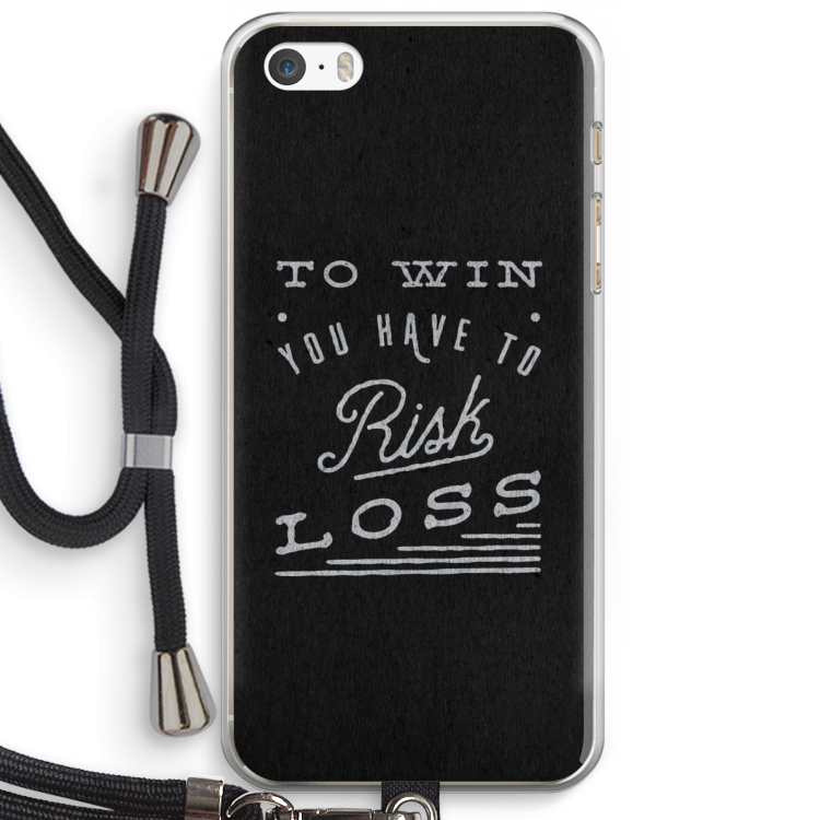 Risk loss: iPhone 5 / 5S / SE Transparant Hoesje met koord