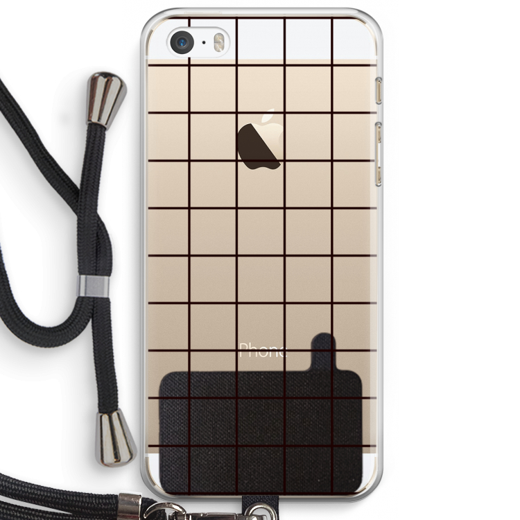 Rooster: iPhone 5 / 5S / SE Transparant Hoesje met koord