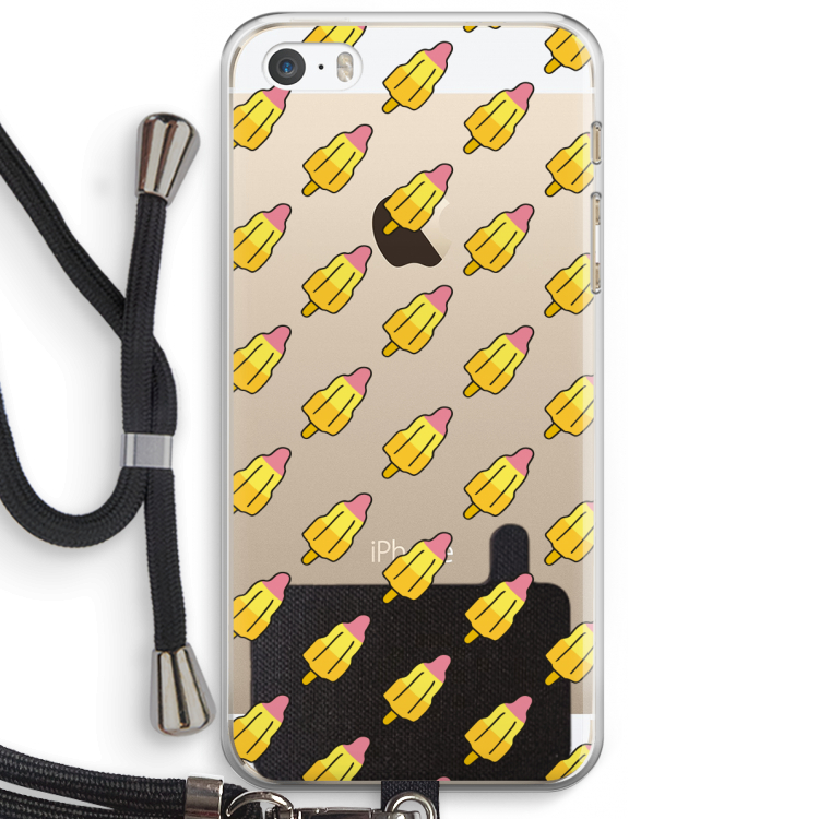 Waterijsjes: iPhone 5 / 5S / SE Transparant Hoesje met koord