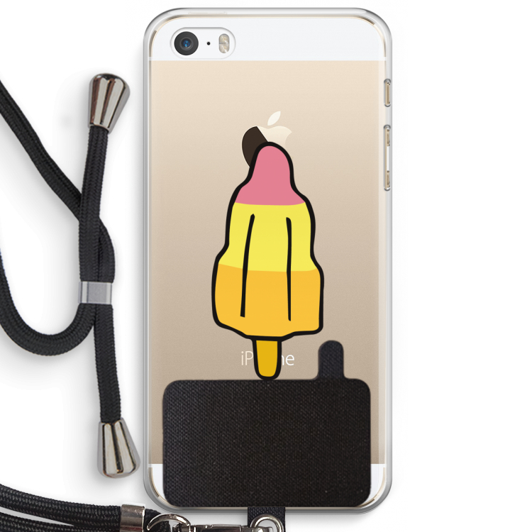 Raketijsje: iPhone 5 / 5S / SE Transparant Hoesje met koord