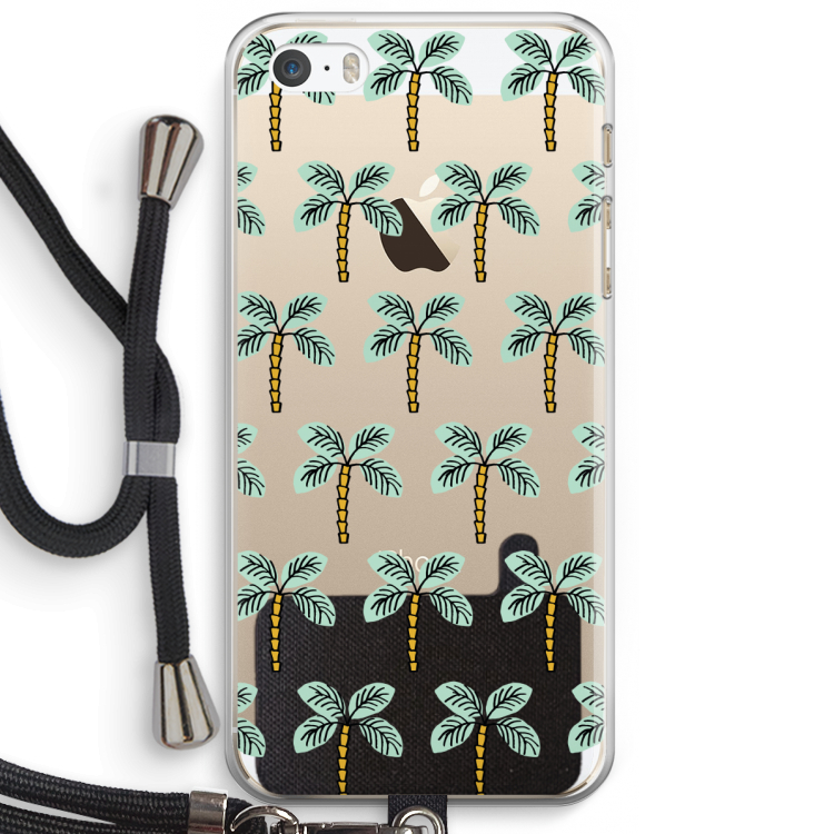 Paradise: iPhone 5 / 5S / SE Transparant Hoesje met koord