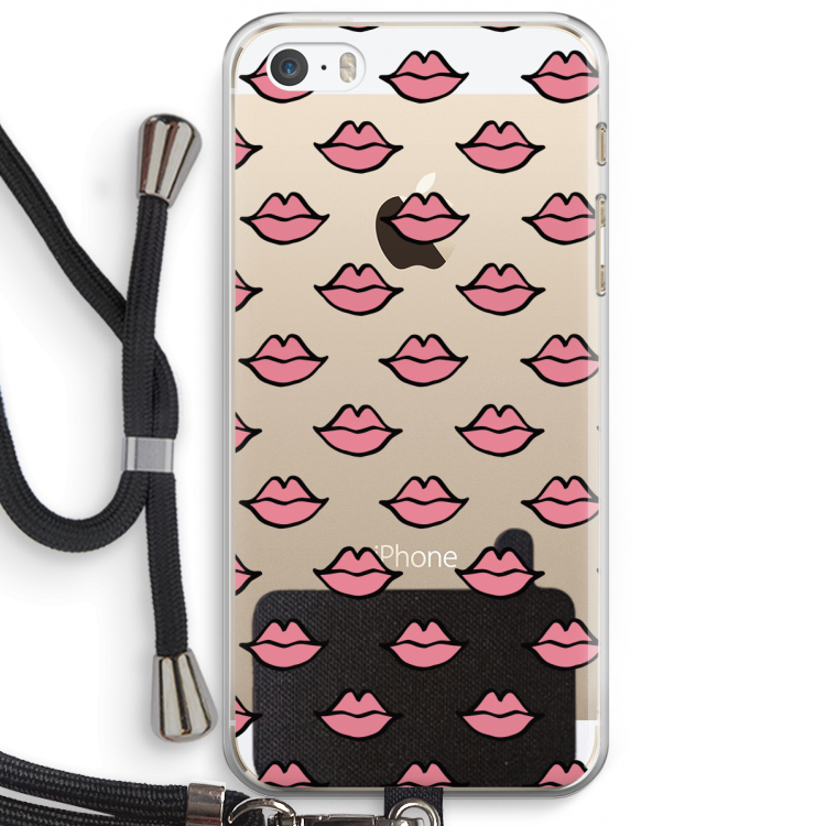 Lipjes: iPhone 5 / 5S / SE Transparant Hoesje met koord