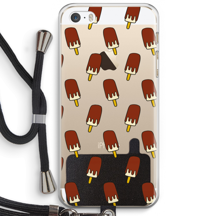 Yummy: iPhone 5 / 5S / SE Transparant Hoesje met koord