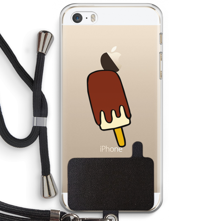 Frisco: iPhone 5 / 5S / SE Transparant Hoesje met koord