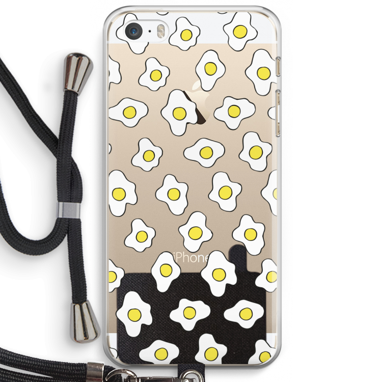 Spiegeleitjes: iPhone 5 / 5S / SE Transparant Hoesje met koord