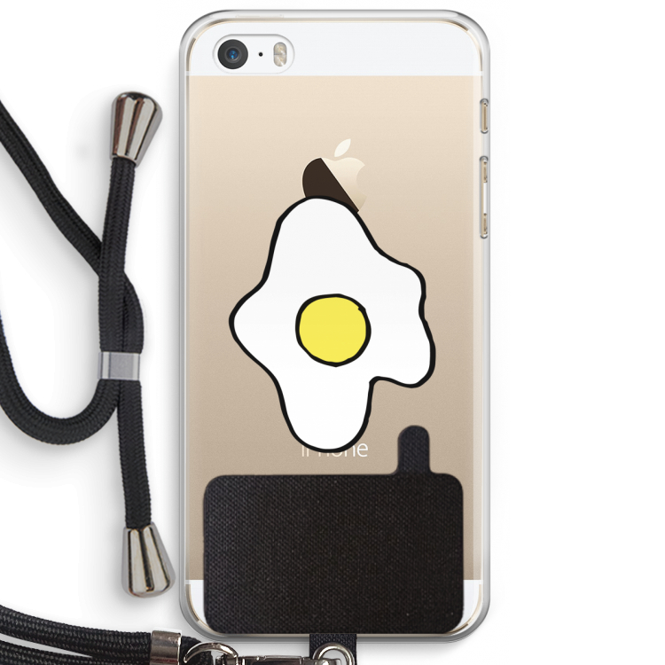 Spiegelei: iPhone 5 / 5S / SE Transparant Hoesje met koord