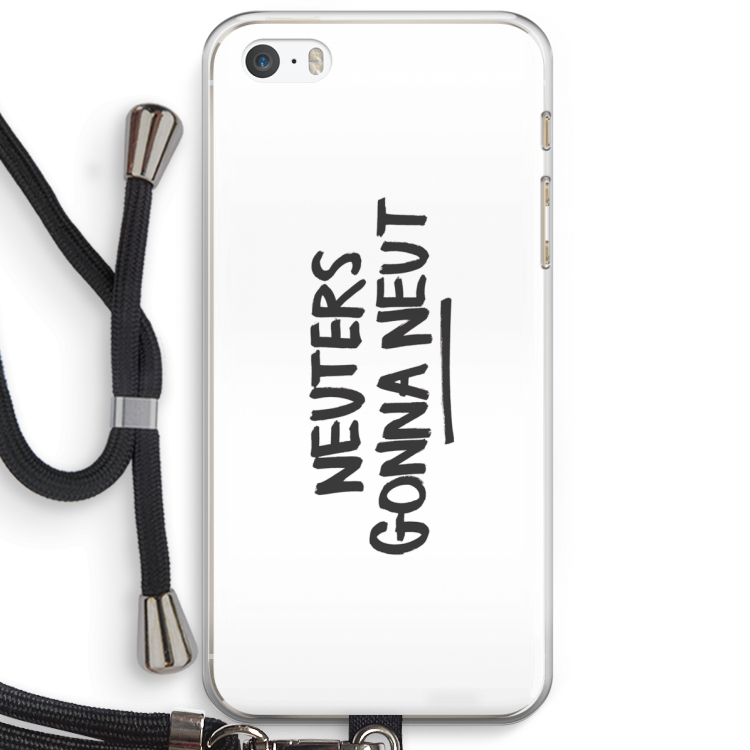 Neuters: iPhone 5 / 5S / SE Transparant Hoesje met koord