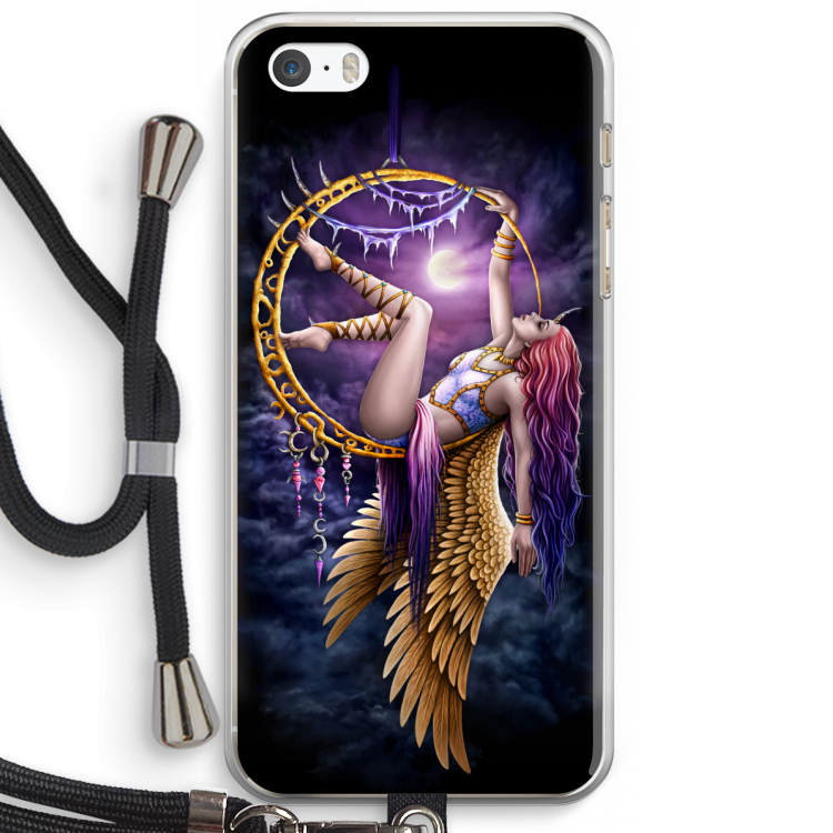 Aerial Angel: iPhone 5 / 5S / SE Transparant Hoesje met koord