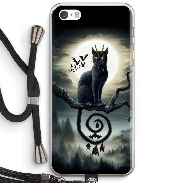 Moonlight Companions: iPhone 5 / 5S / SE Transparant Hoesje met koord