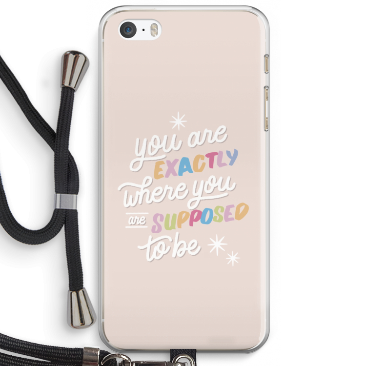 Right Place: iPhone 5 / 5S / SE Transparant Hoesje met koord
