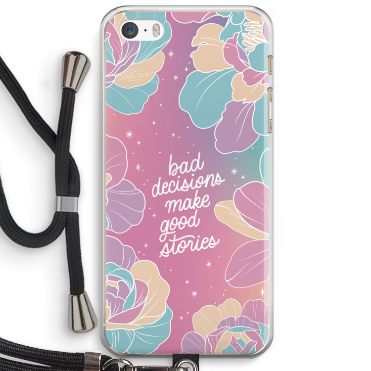 Good stories: iPhone 5 / 5S / SE Transparant Hoesje met koord