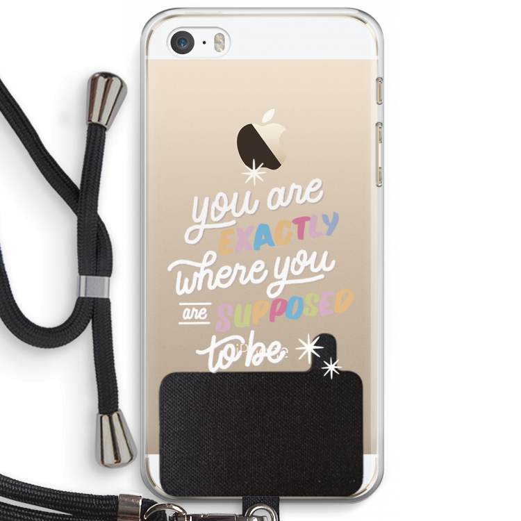 Right Place: iPhone 5 / 5S / SE Transparant Hoesje met koord