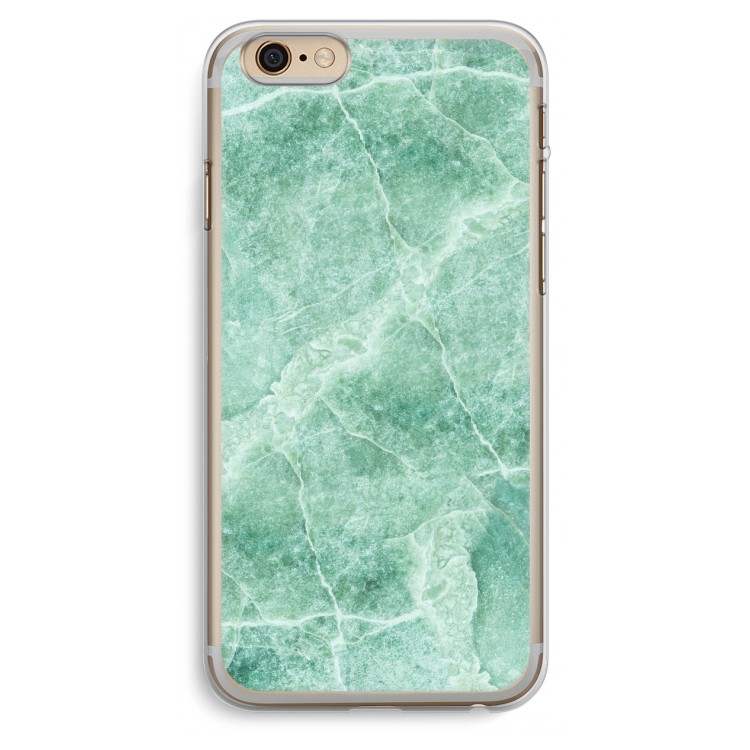 Groen marmer: iPhone 6 Plus / 6S Plus Transparant Hoesje